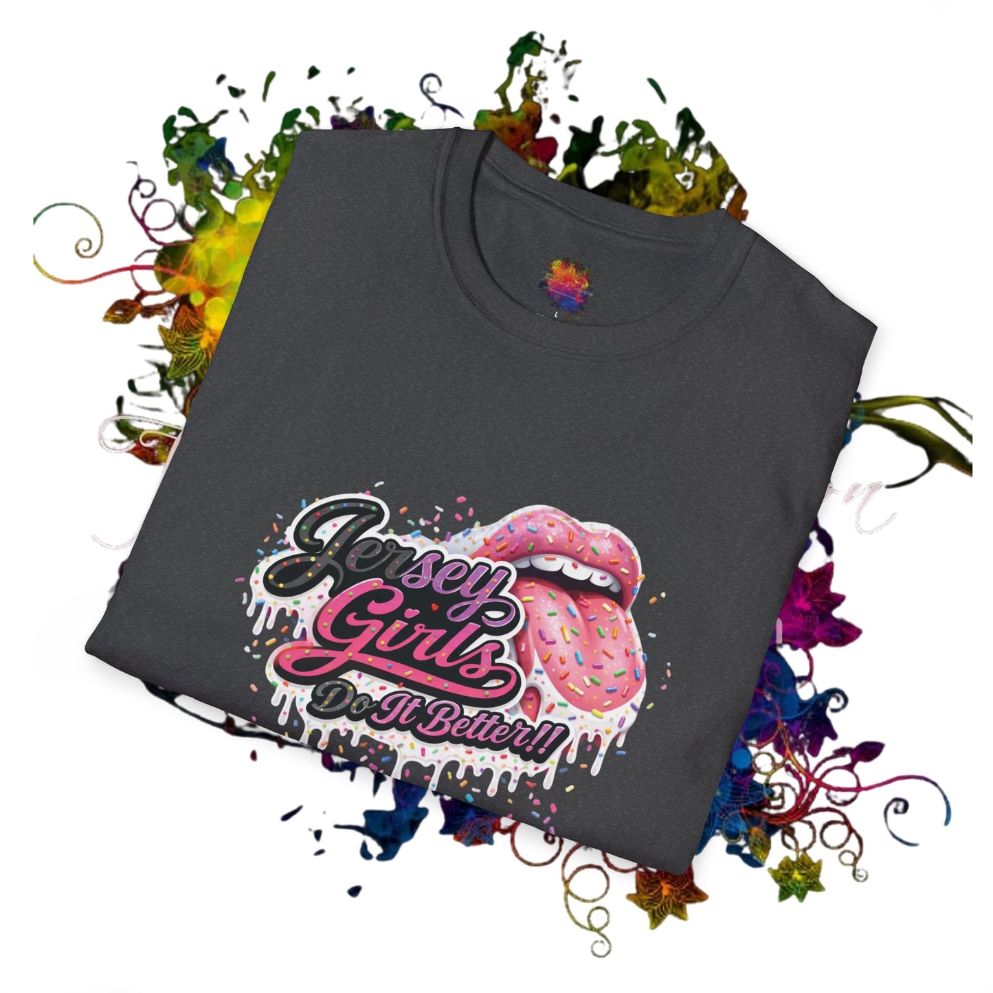 JERSEY GIRLS DO IT !! T-Shirt —  Retro Lip Graphic