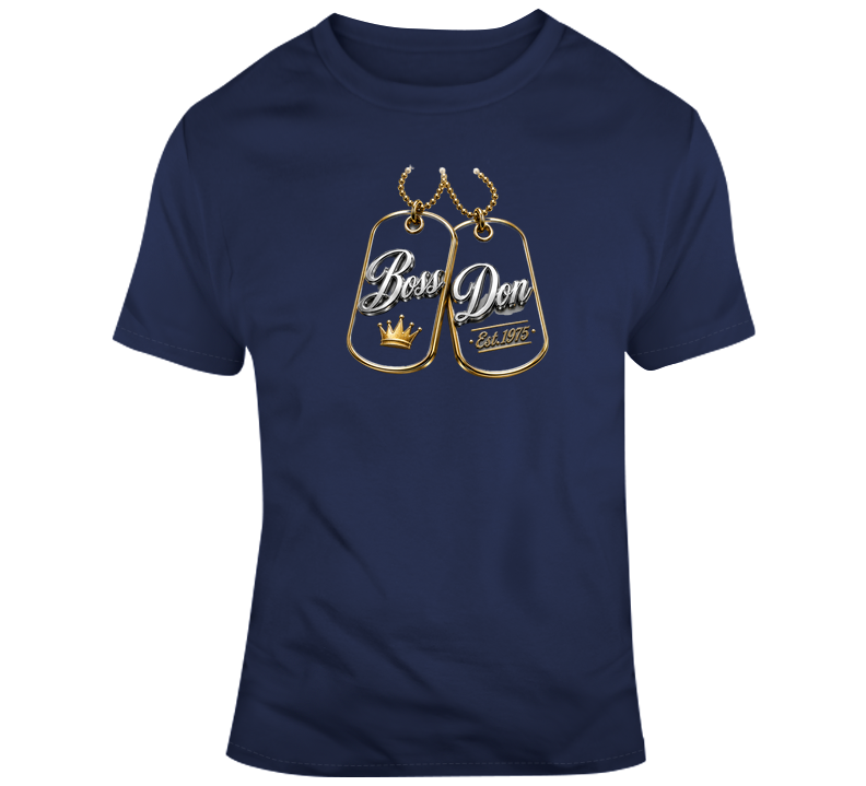 Boss Don Dog Tag Tee Blue T Shirt