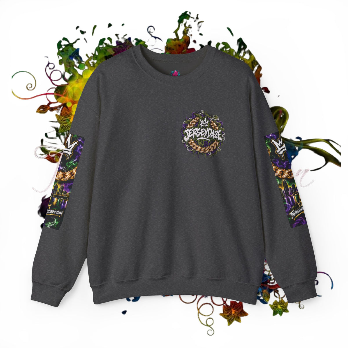 Jersey Daze Graphic Logo  Crewneck Sweatshirt