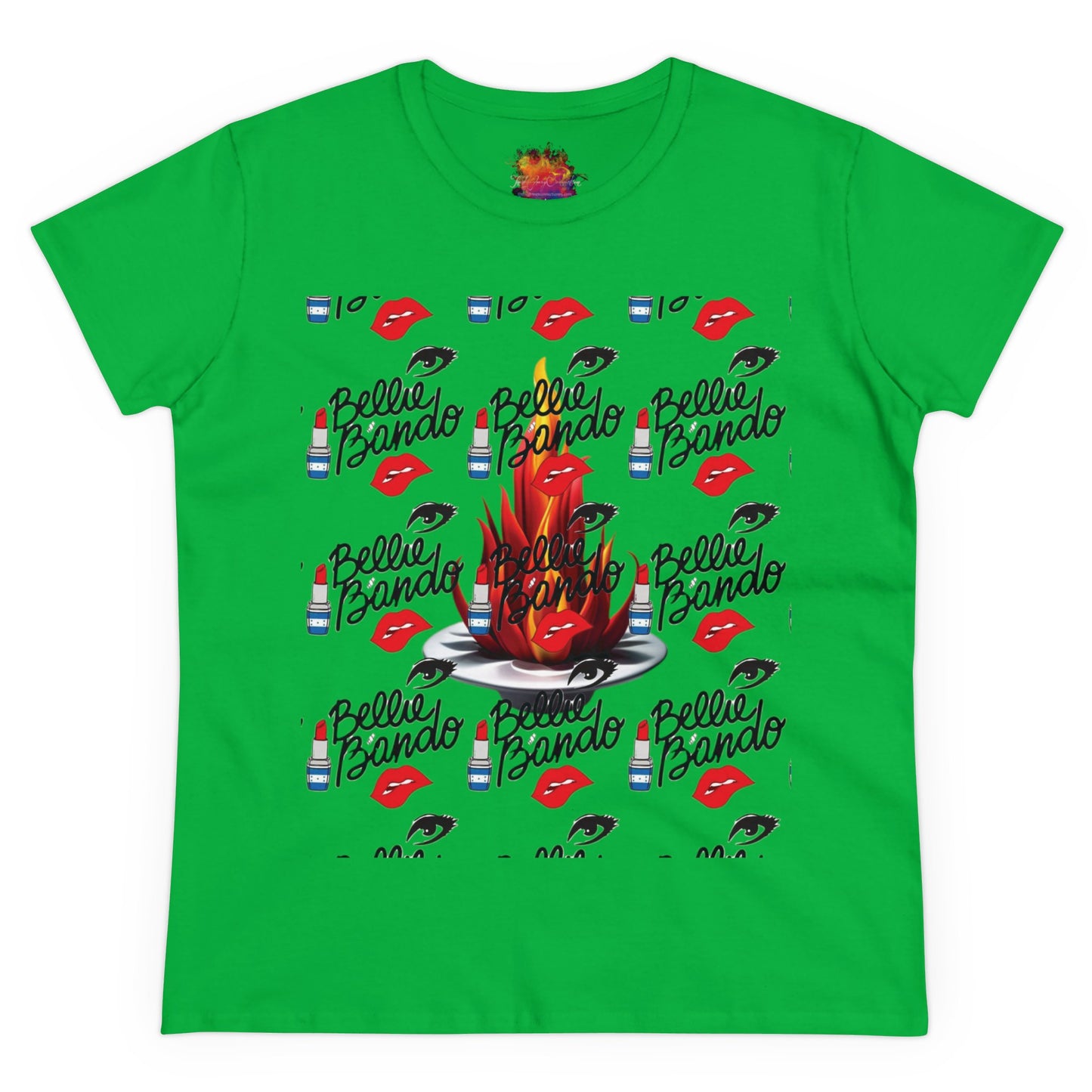 BELLIE BANDO FLAMING Women's Midweight Cotton Tee