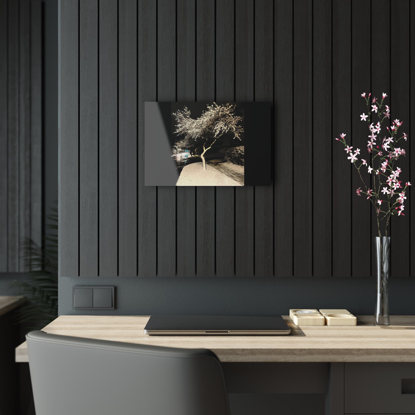 Winter Night Acrylic Print - Elegant Wall Art for Home Decor