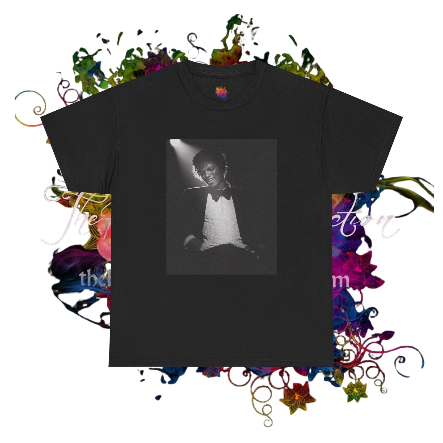 Spotlight Mike Unisex Heavy Cotton Tee - Vintage Iconic Black & White