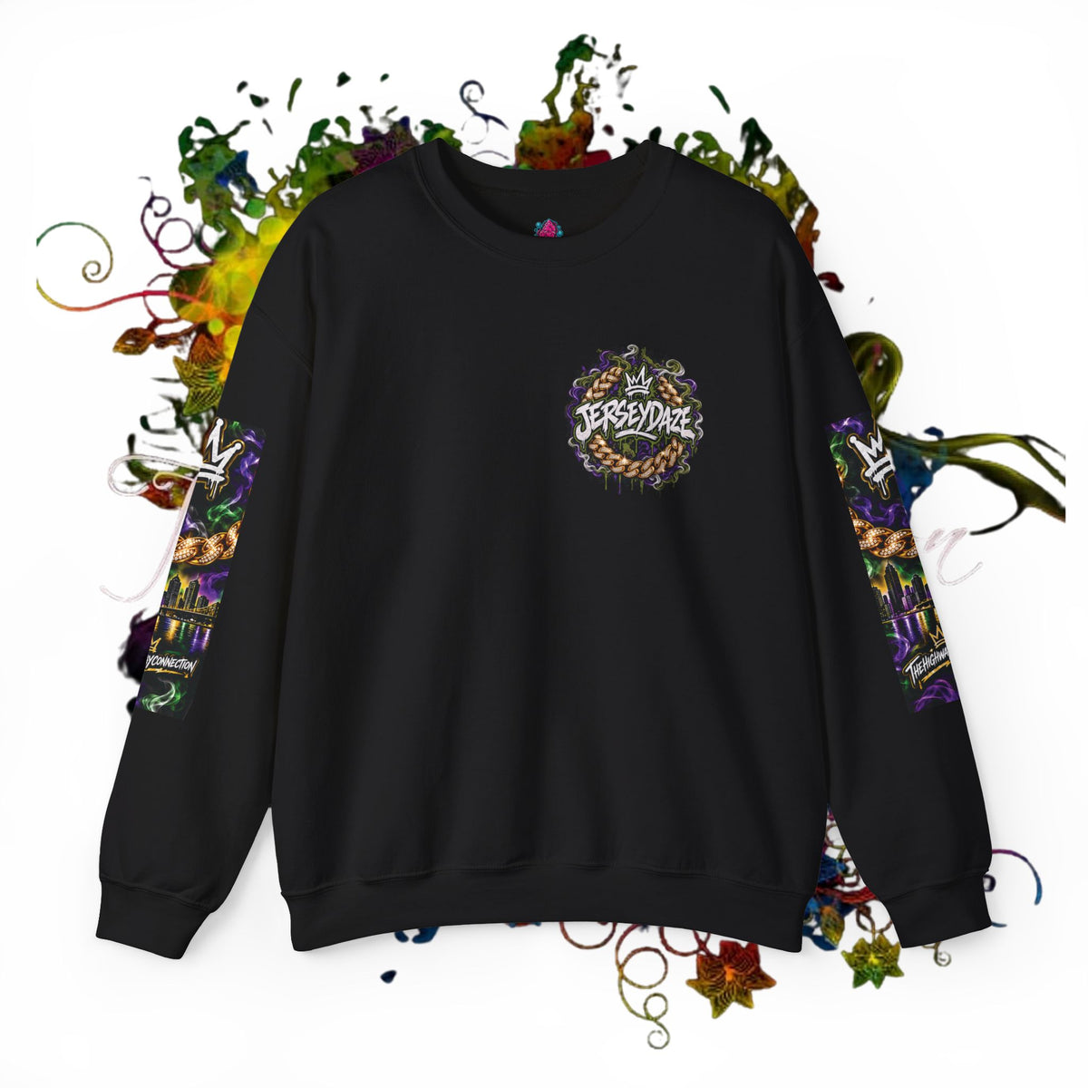Jersey Daze Graphic Logo  Crewneck Sweatshirt