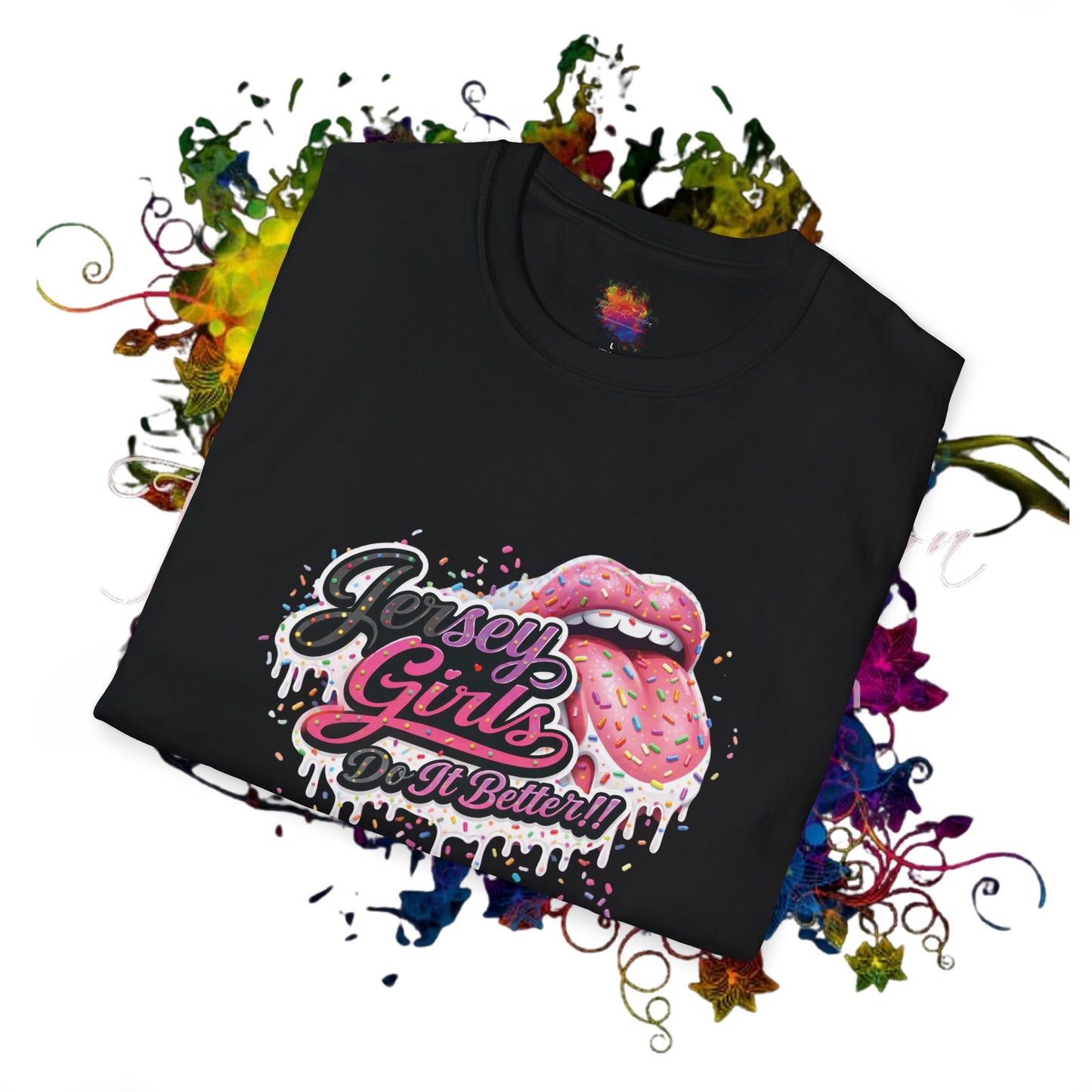 JERSEY GIRLS DO IT !! T-Shirt —  Retro Lip Graphic