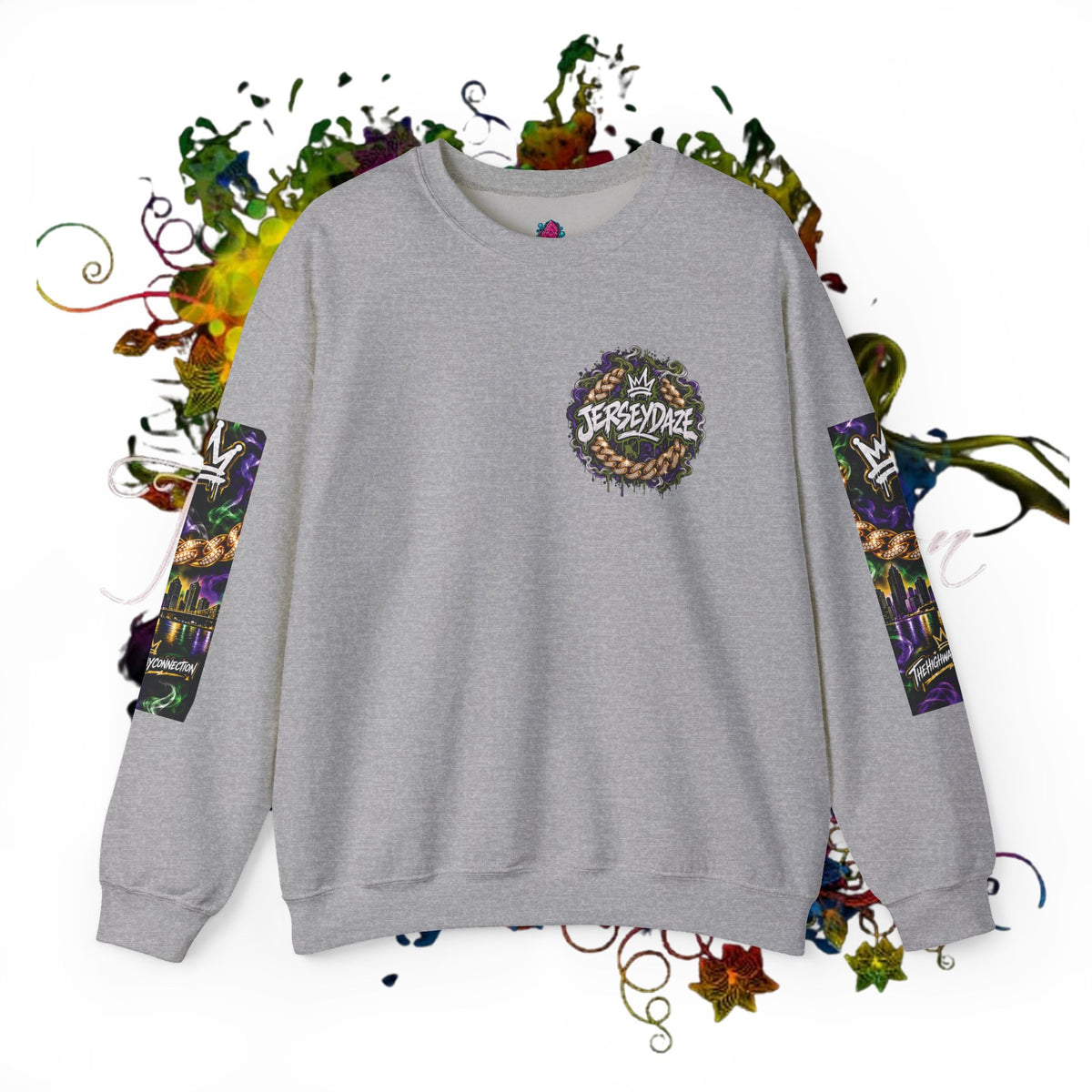 Jersey Daze Graphic Logo  Crewneck Sweatshirt