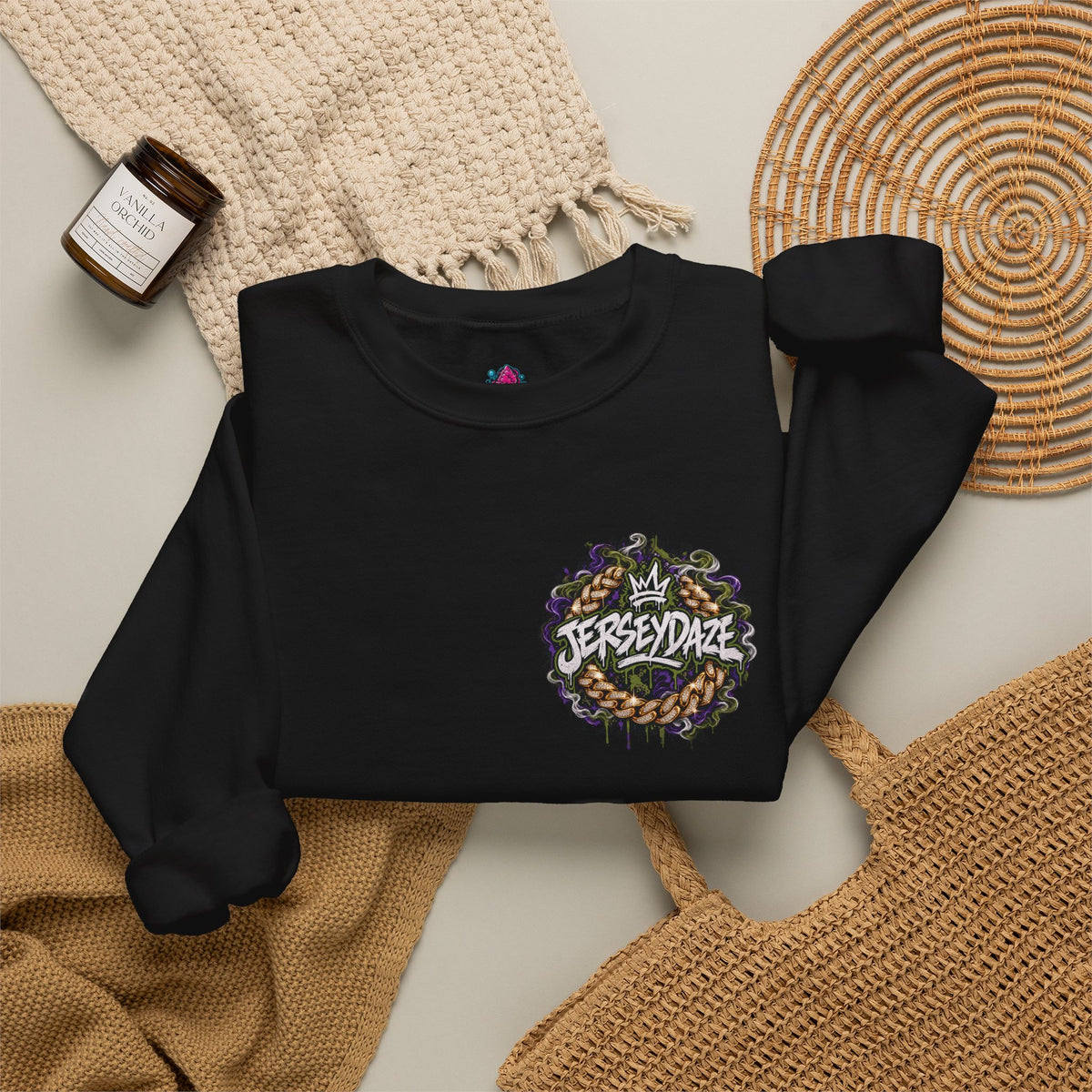 Jersey Daze Graphic Logo  Crewneck Sweatshirt