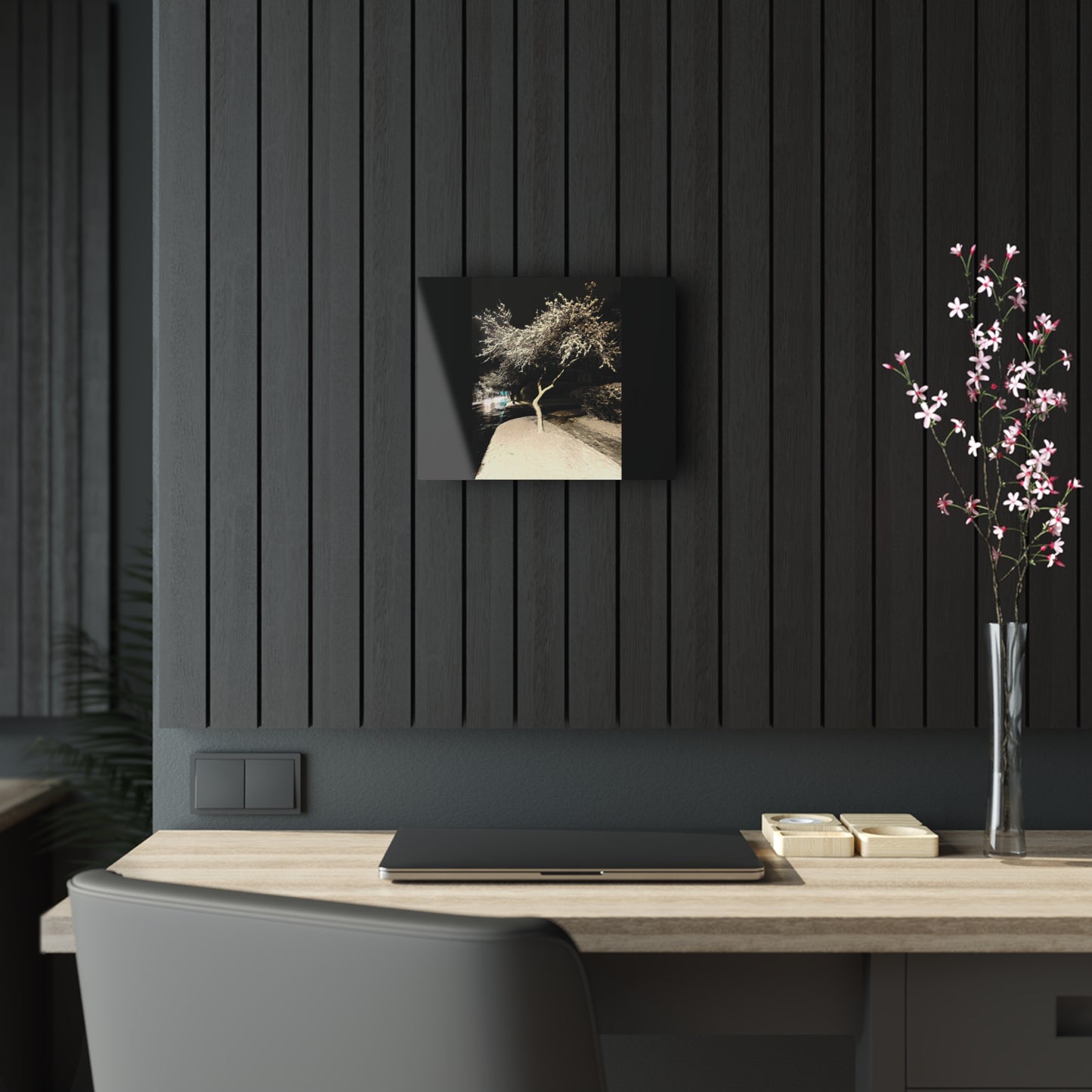 Winter Night Acrylic Print - Elegant Wall Art for Home Decor