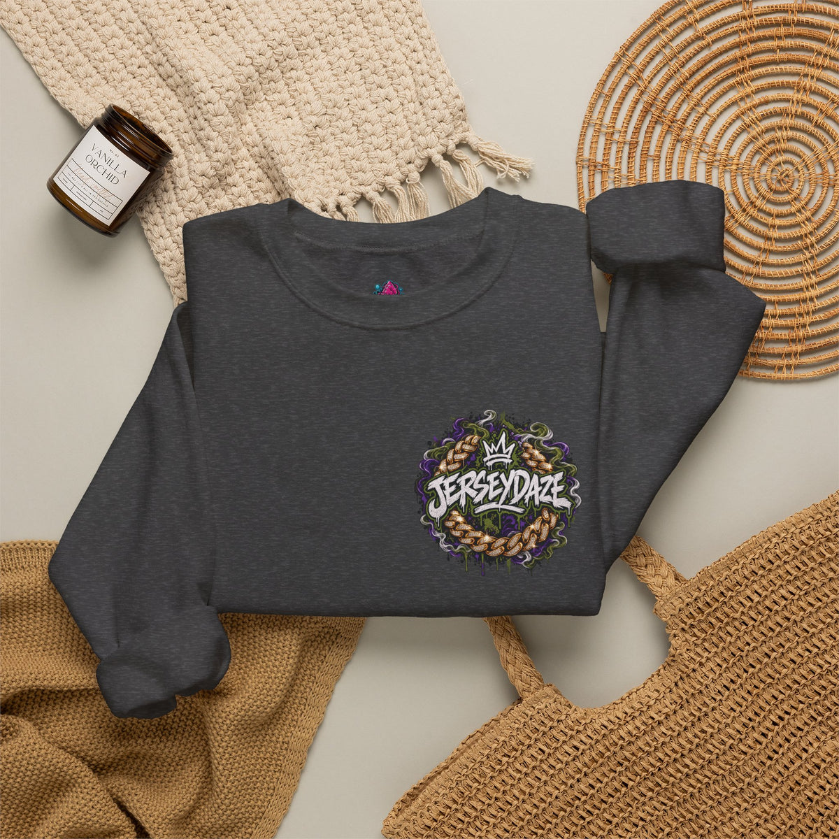 Jersey Daze Graphic Logo  Crewneck Sweatshirt