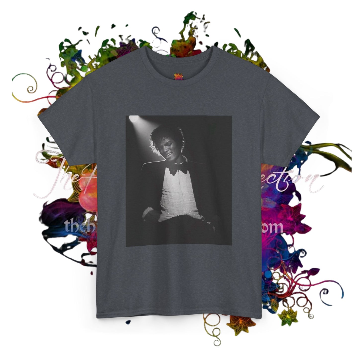 Spotlight Mike Unisex Heavy Cotton Tee - Vintage Iconic Black & White