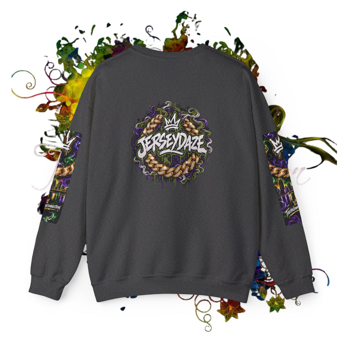 Jersey Daze Graphic Logo  Crewneck Sweatshirt