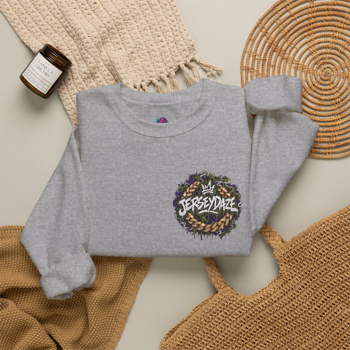 Jersey Daze Graphic Logo  Crewneck Sweatshirt