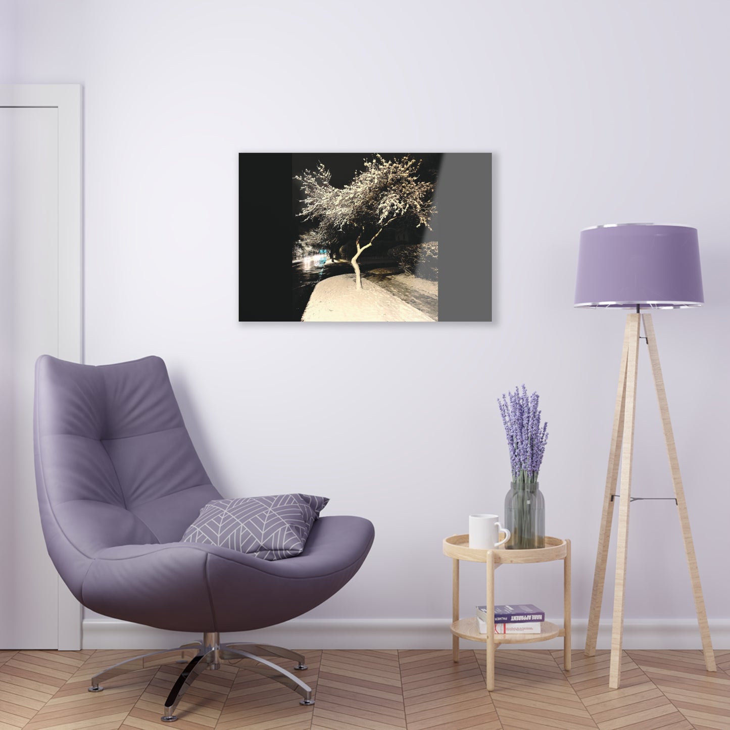 Winter Night Acrylic Print - Elegant Wall Art for Home Decor