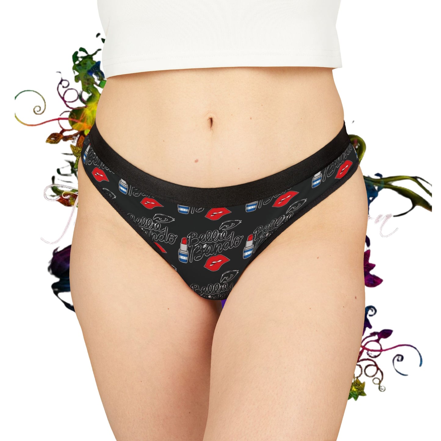 Bellie Bando Black Honduran Logo Women's Thongs - Iconic Design