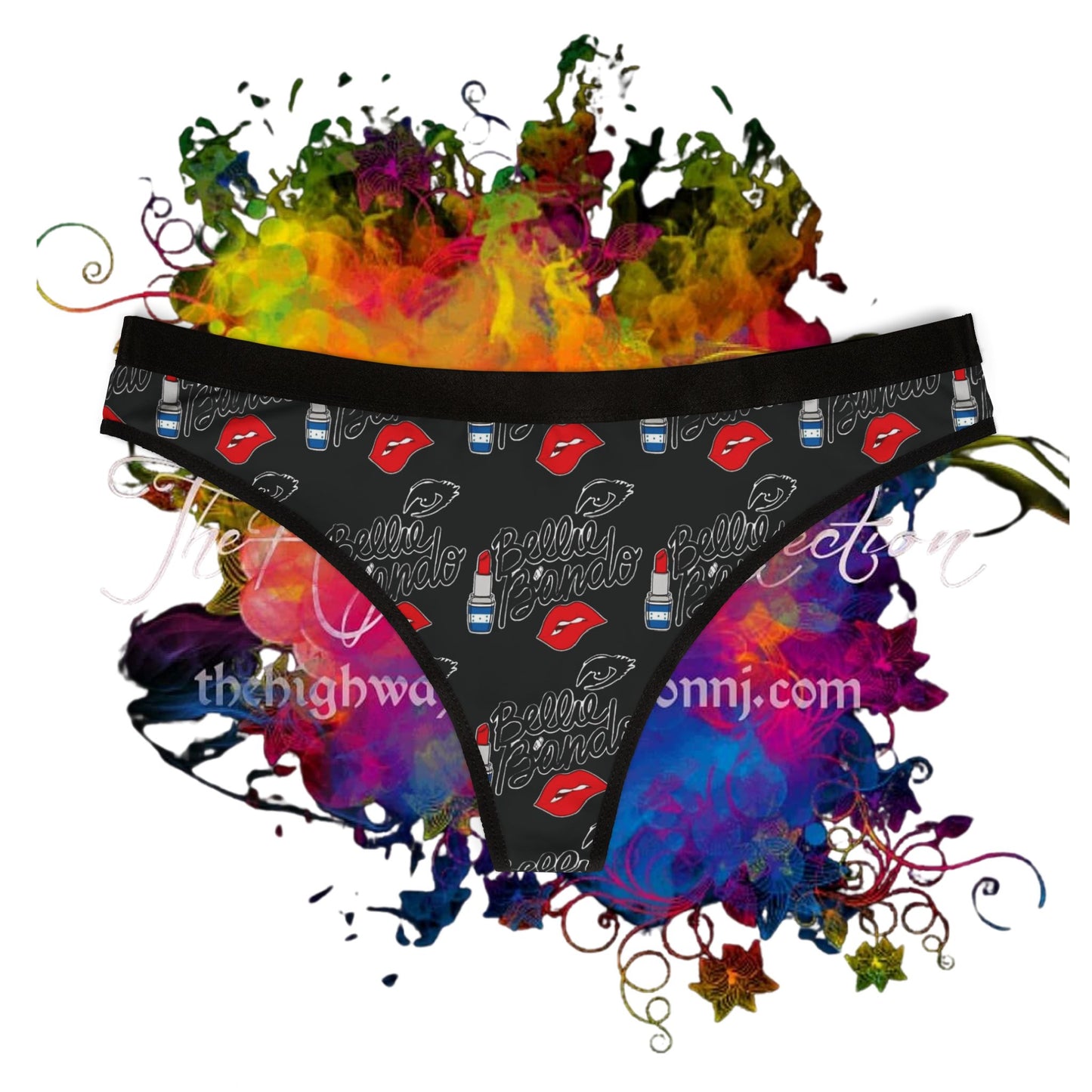 Bellie Bando Black Honduran Logo Women's Thongs - Iconic Design