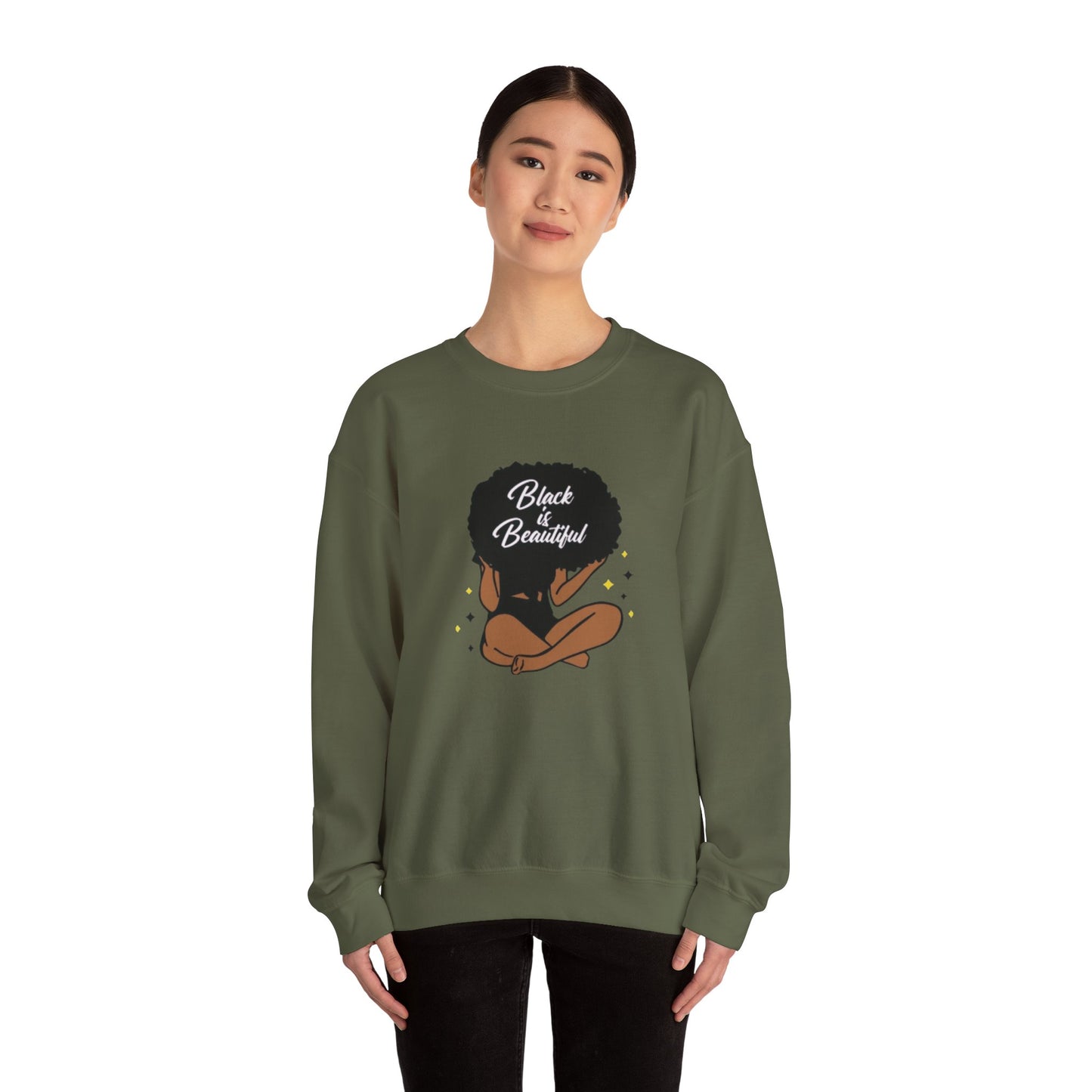 Black Is Beautiful Unisex Heavy Blend™ Crewneck Sweatshirt