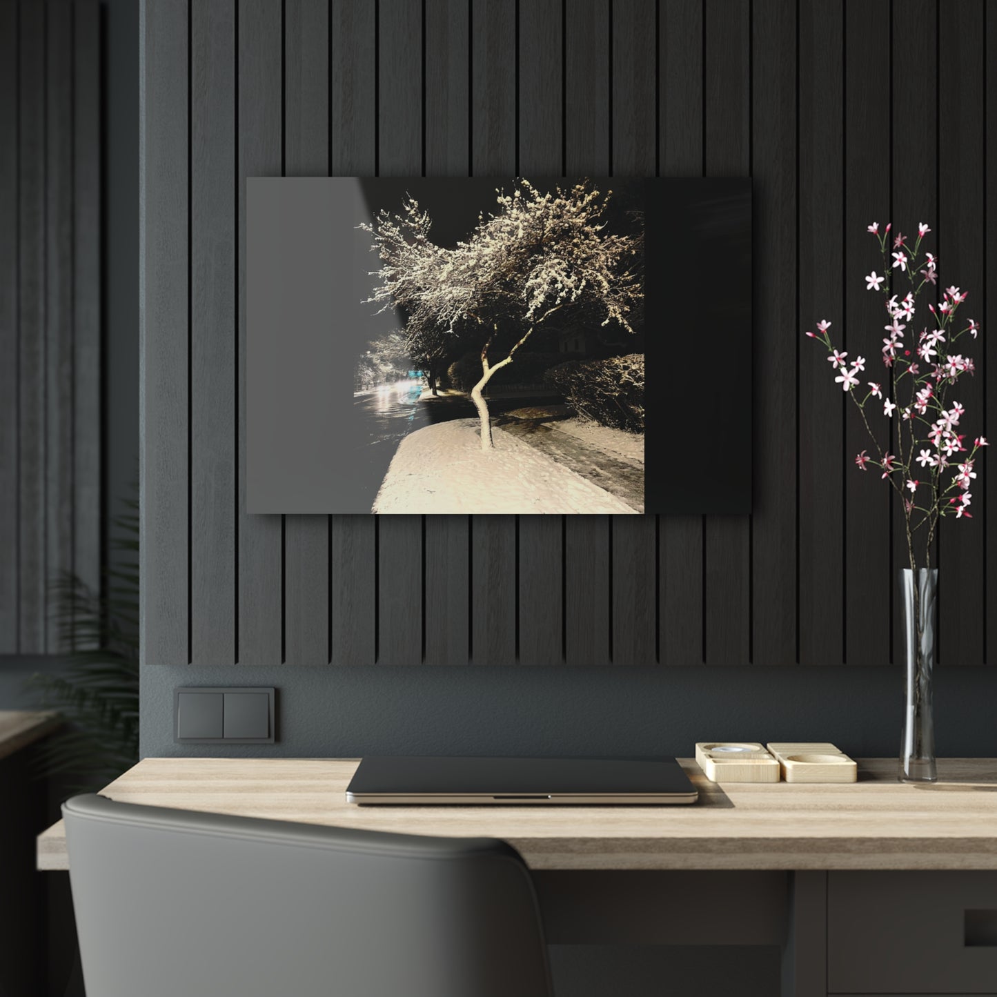 Winter Night Acrylic Print - Elegant Wall Art for Home Decor