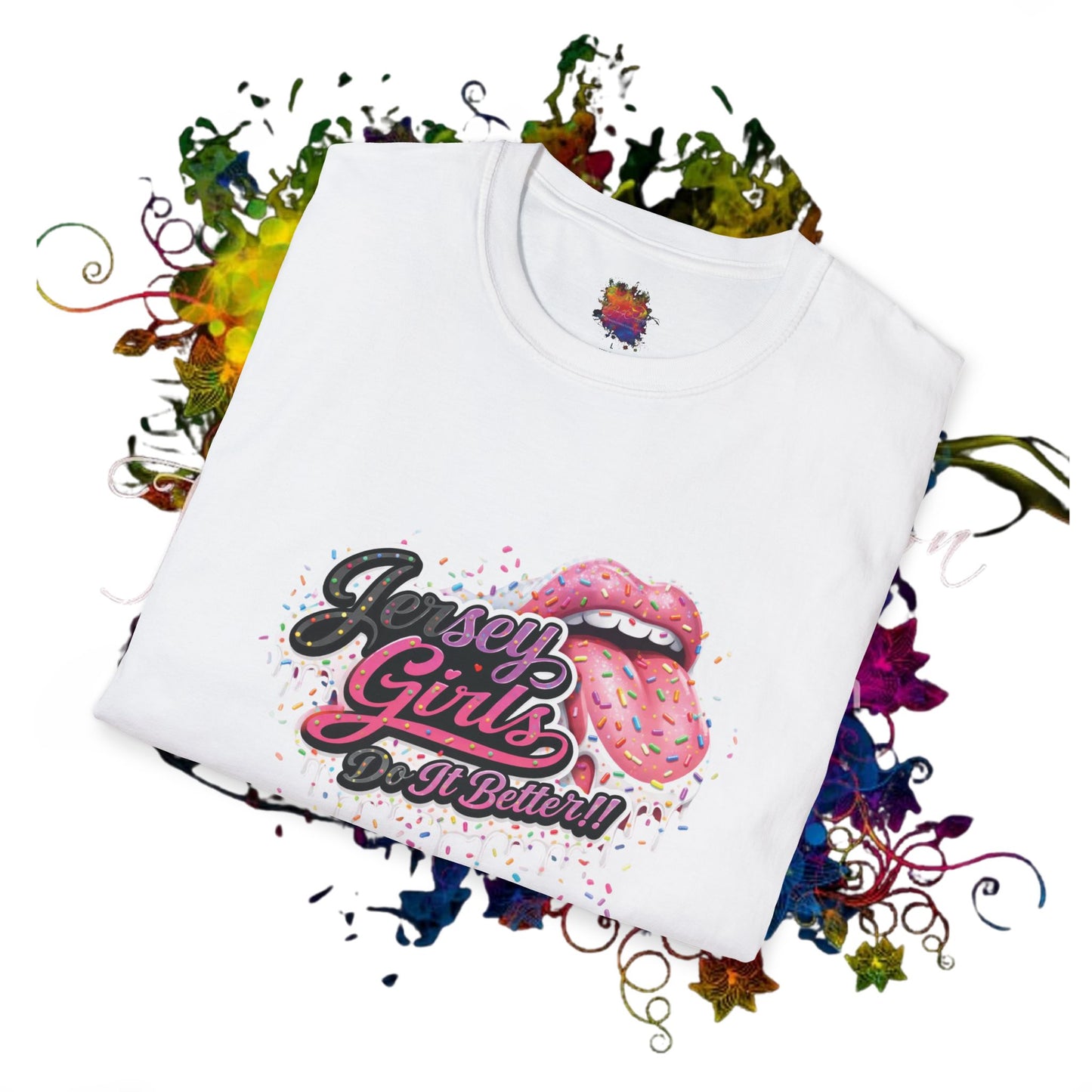 JERSEY GIRLS DO IT !! T-Shirt —  Retro Lip Graphic
