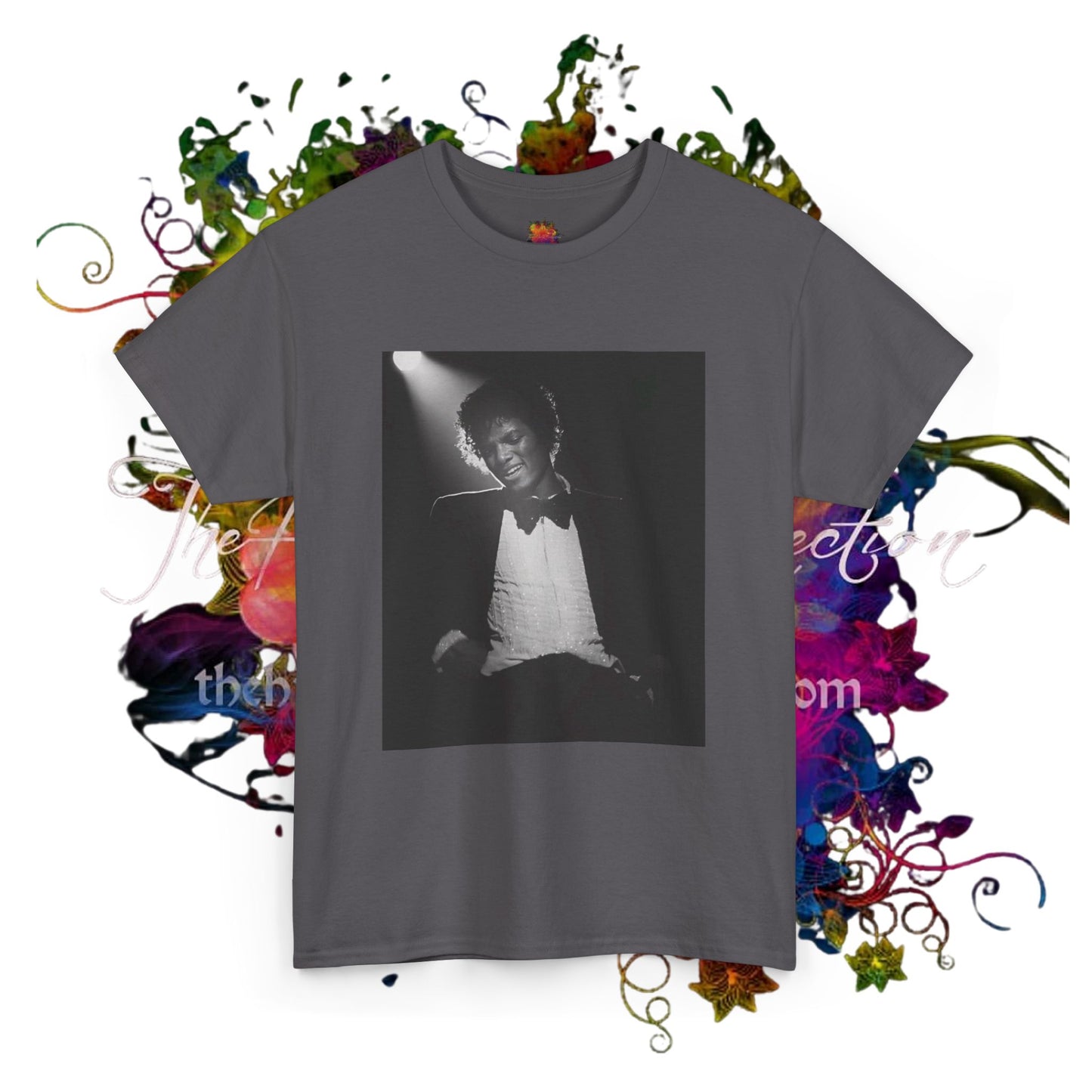 Spotlight Mike Unisex Heavy Cotton Tee - Vintage Iconic Black & White