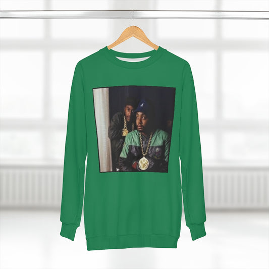 PAID IN FULL CLASSIC ERIC AND RAK . (MONEY GREEN)  ..  AOP Unisex Sweatshirt