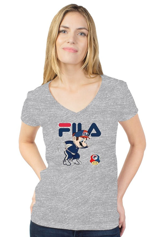 Brown Galaxy Womens tultex v neck