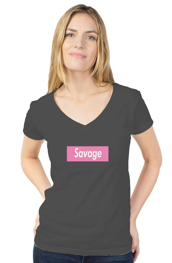 A Savage Womens tultex v neck