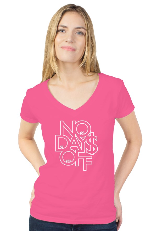 No Days Off Womens tultex v neck