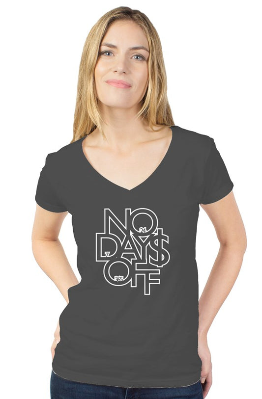 NO DAYS OFF Womens tultex v neck