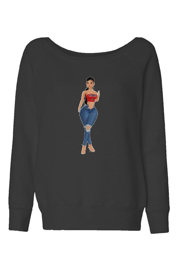 Shawty Atl Wide Neck Sweatshirt