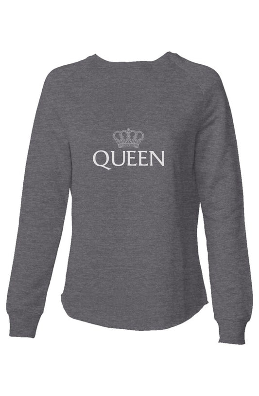 Crown Queen Womens Lightweight Wash Sweatshirt