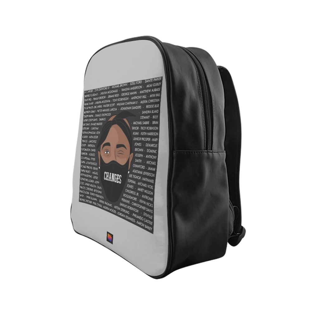 Gray & Black Changes Graphic Backpack