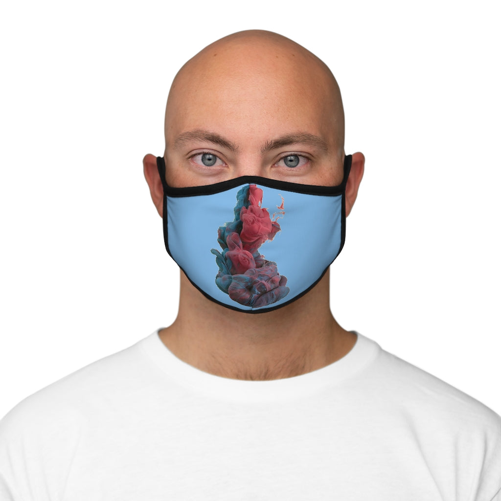 SMOKY & BLUE  Fitted Polyester Face Mask