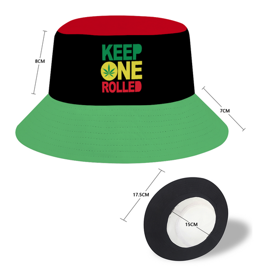 KEEP ONE ROLLED  All Over Print Bucket Hat