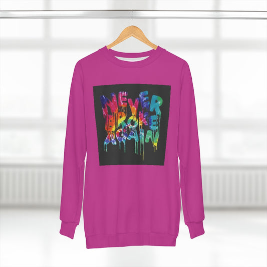 NEVER BROKE AGAIN (LAVENDAR) AOP Unisex Sweatshirt