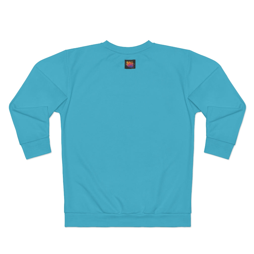 SUPER K (Blue) AOP Unisex Sweatshirt