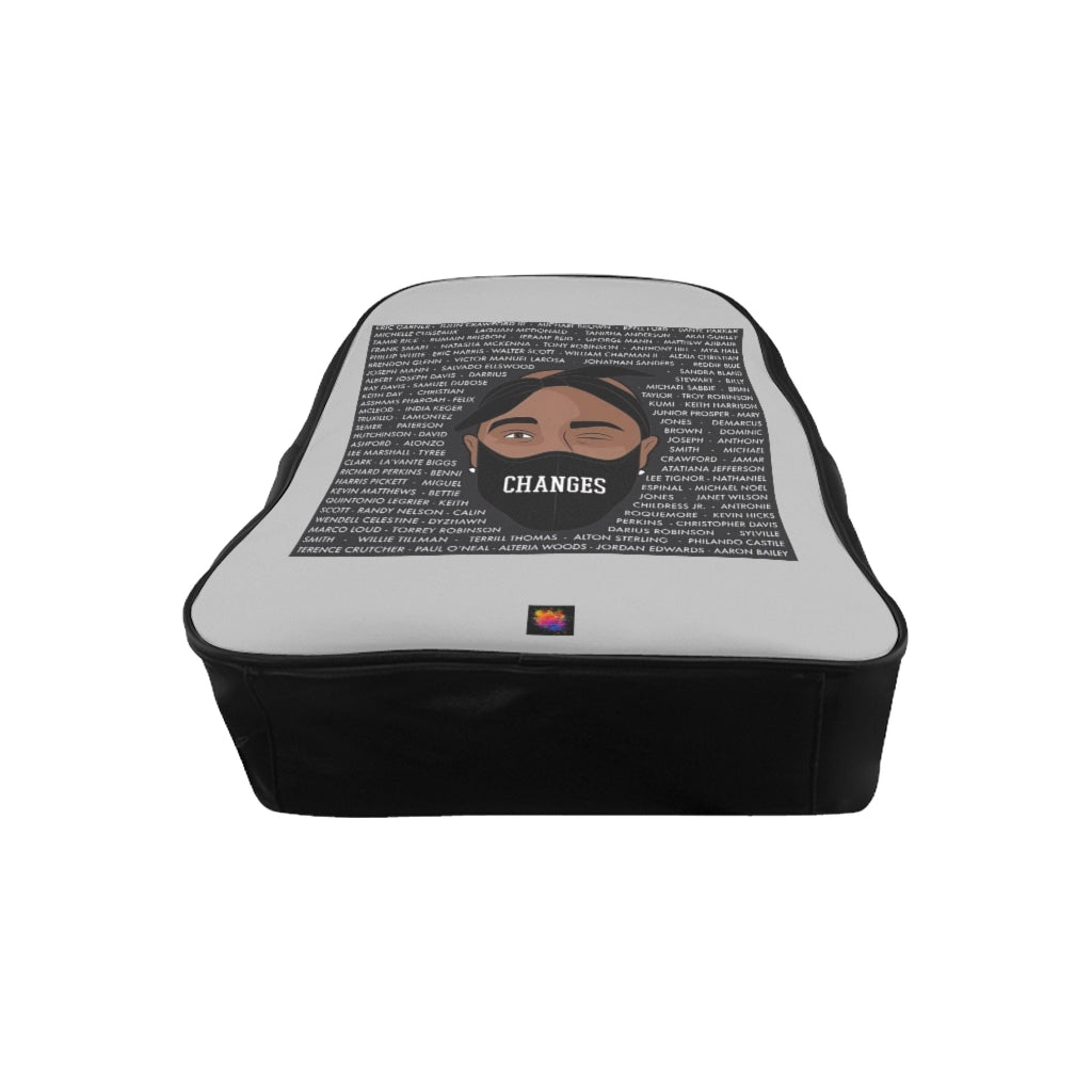 Gray & Black Changes Graphic Backpack