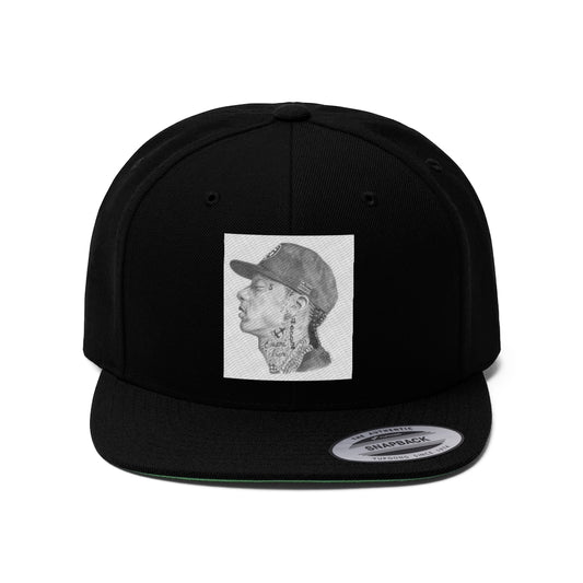 CRENSHAW KING (BLACK/WHITE) Unisex Flat Bill Hat