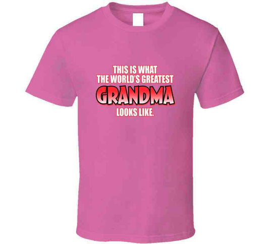 Greatest Grandma Pink Ladies T Shirt
