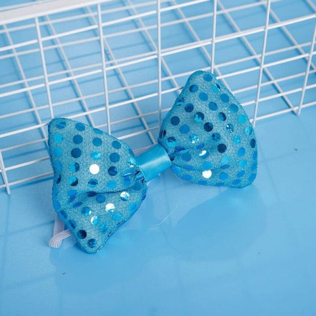 Fashion Colorful Light-Up Necktie Bow Tie Sequins LED Flashing Blinking Ties