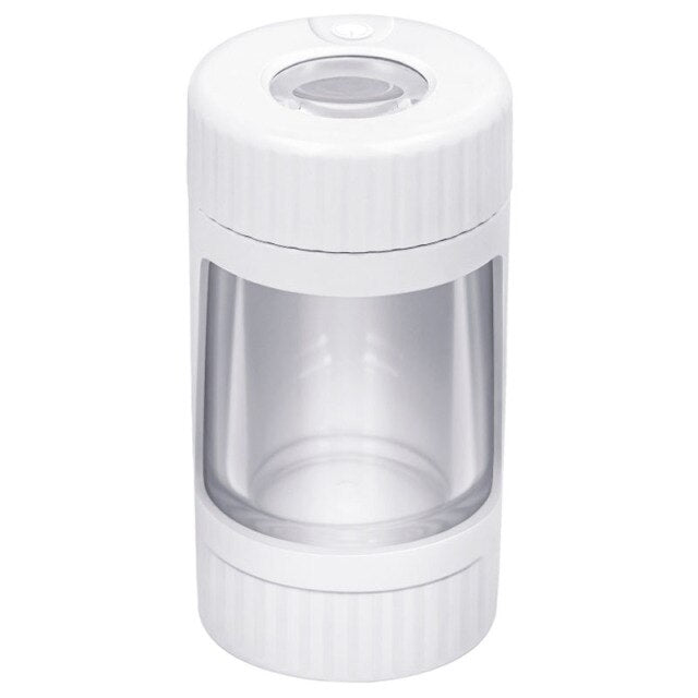 THCNJ 8XMagnification LED GLOWJAR / STASH  container with grinder